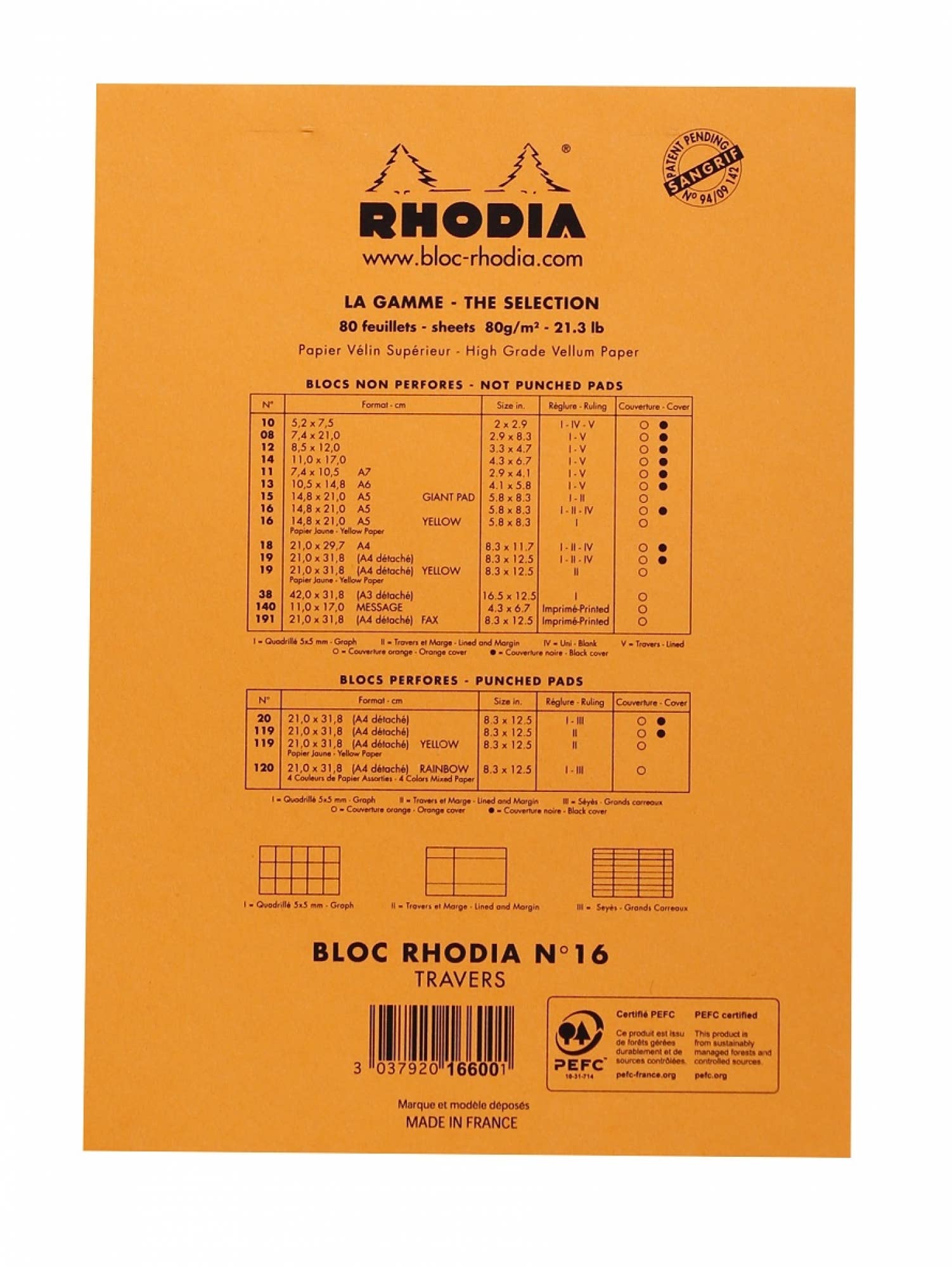Rhodia Classic Notepad 6 x 8.25