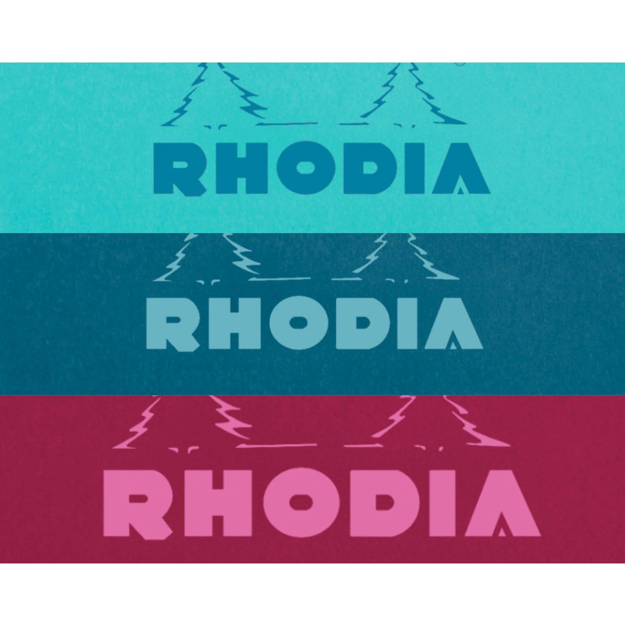 Rhodia "Colors" Notepads 8.25 x 11.75" (Azure, Peacock, Plum) – Pack of 5