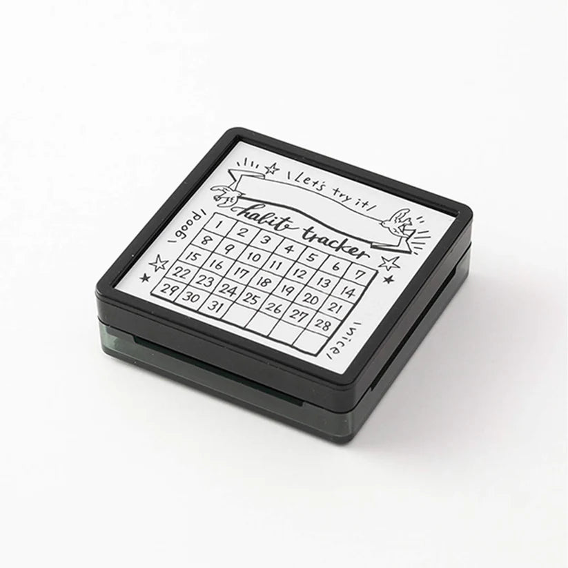 Midori Paintable Stamp - Pre-Inked - Habit Tracker
