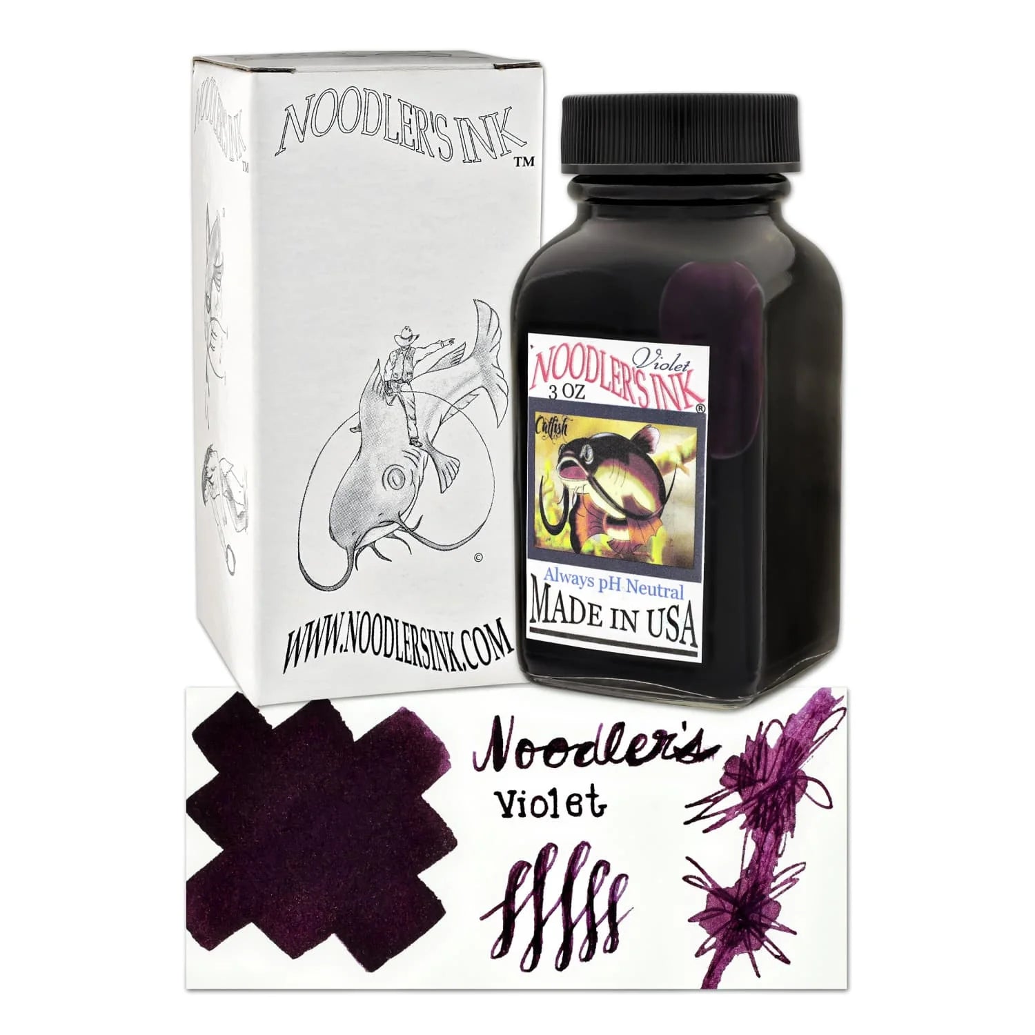Noodler's Violet Fountain Pen Ink - 3oz Bottle